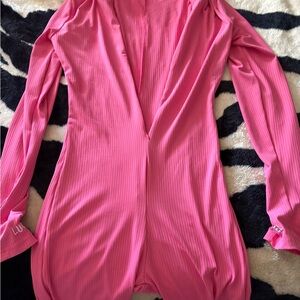 SHEIN Pink Ribbed Bodysuit